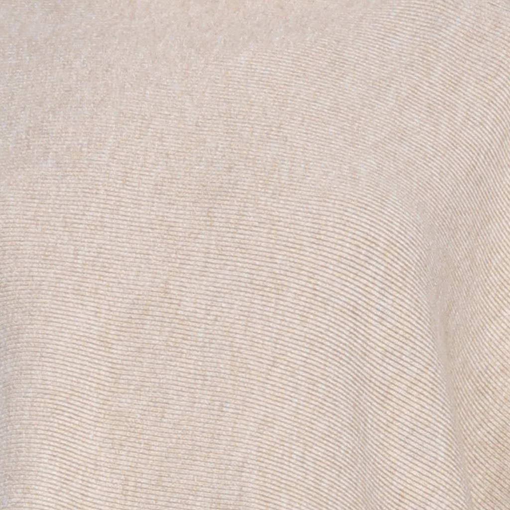 Boat Neck Asymmetrical Hem Draped Silhouette Knitted Cape Top