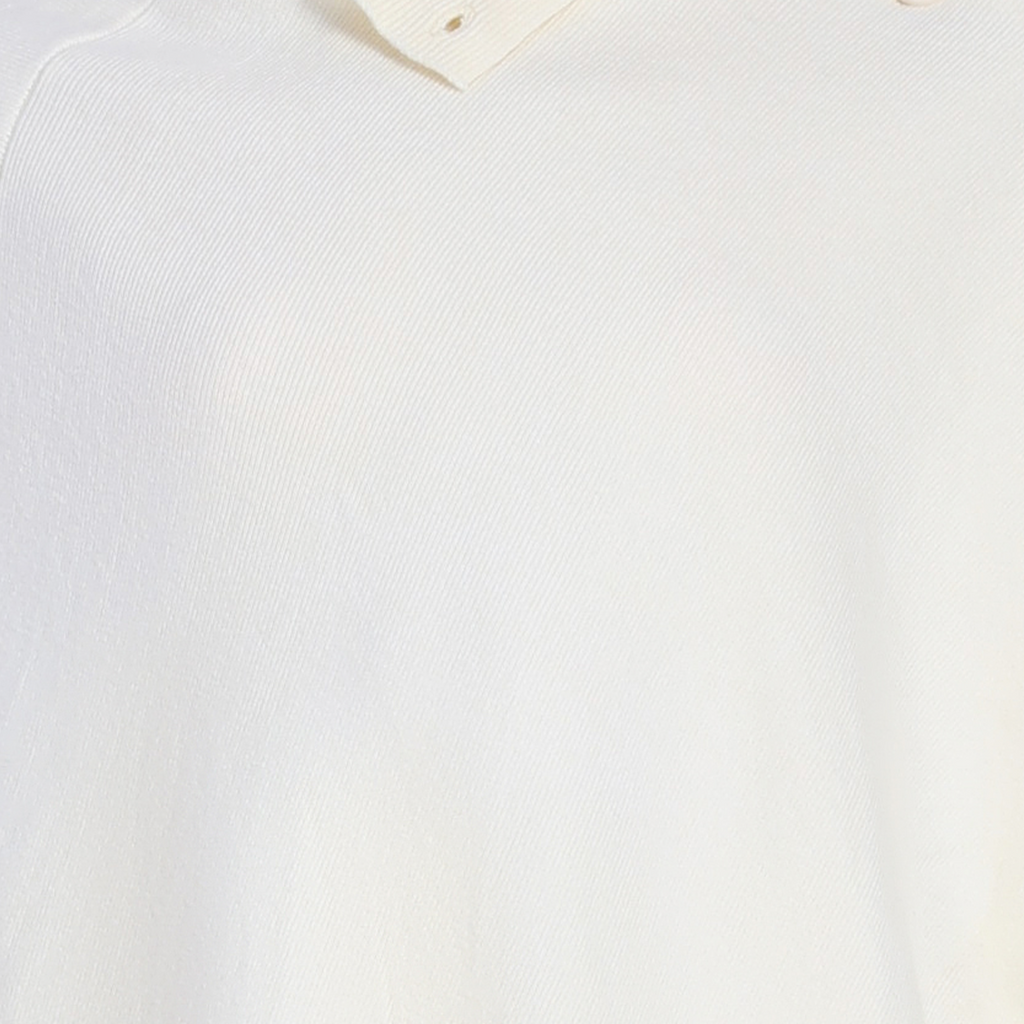 Loose Fit Turn-down Collar Cape Design Solid Asymmetrical Cape Top