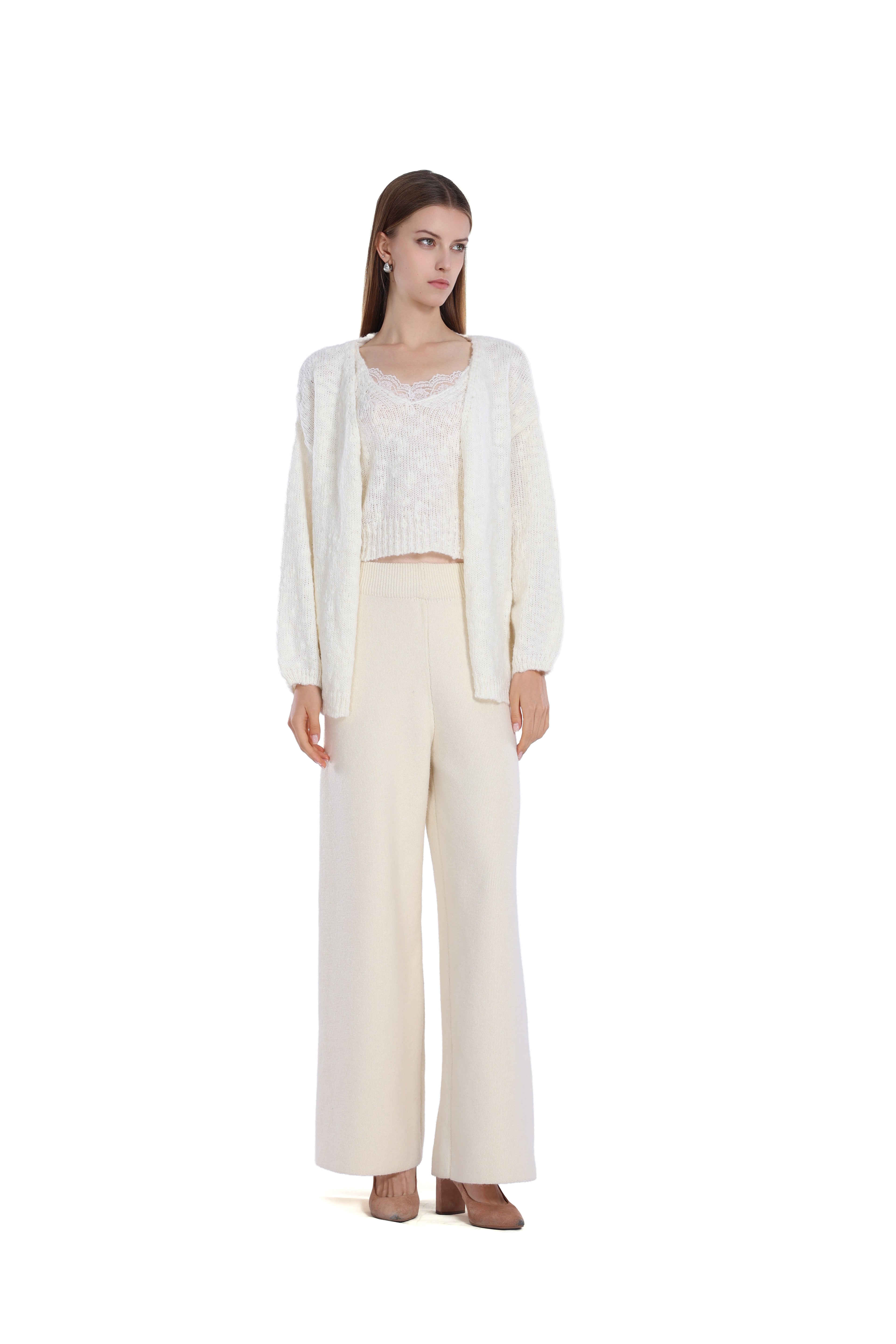 Long Sleeve Open Front Ribbed Knittd Soft Cardigan
