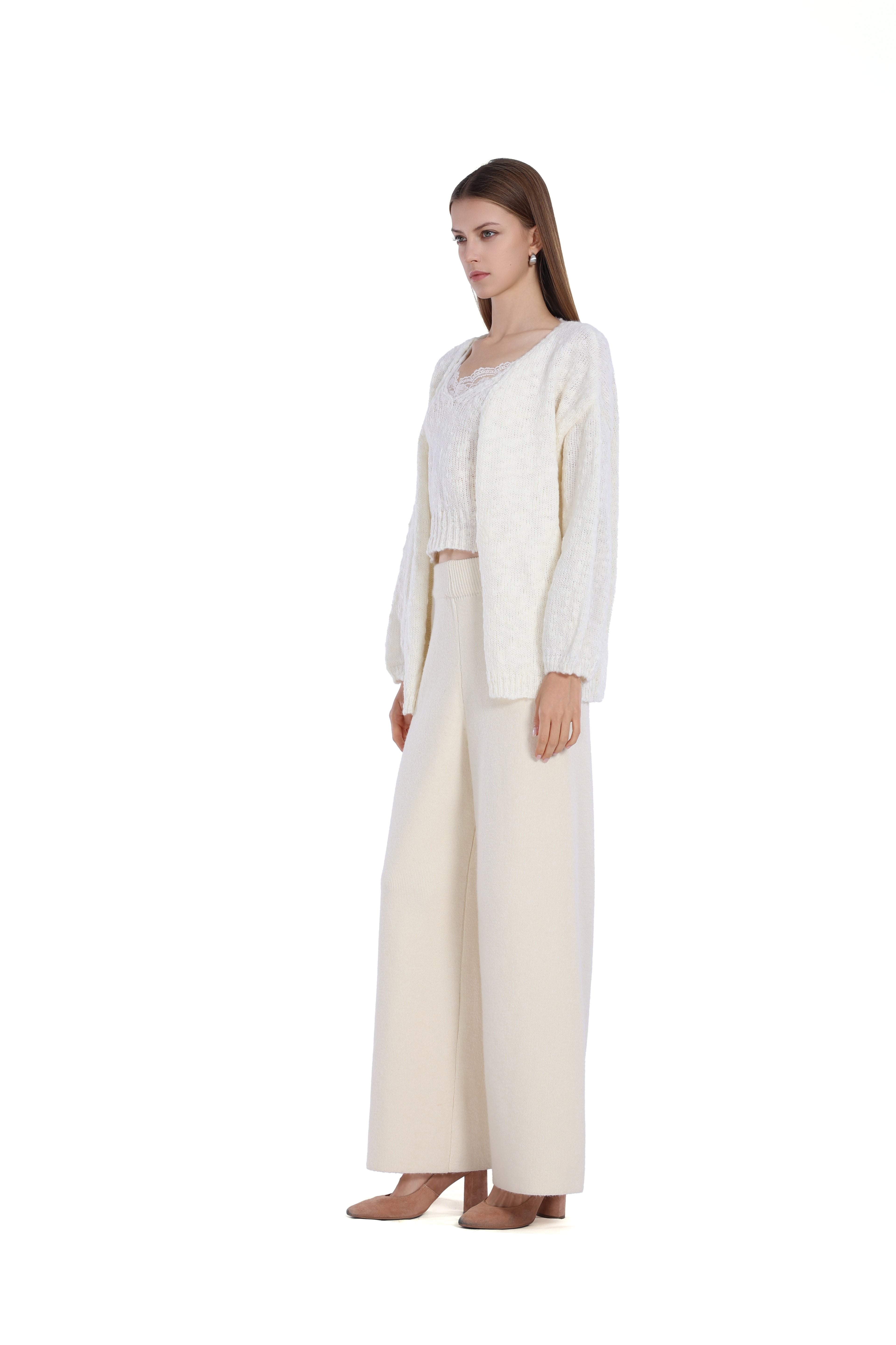 Long Sleeve Open Front Ribbed Knittd Soft Cardigan