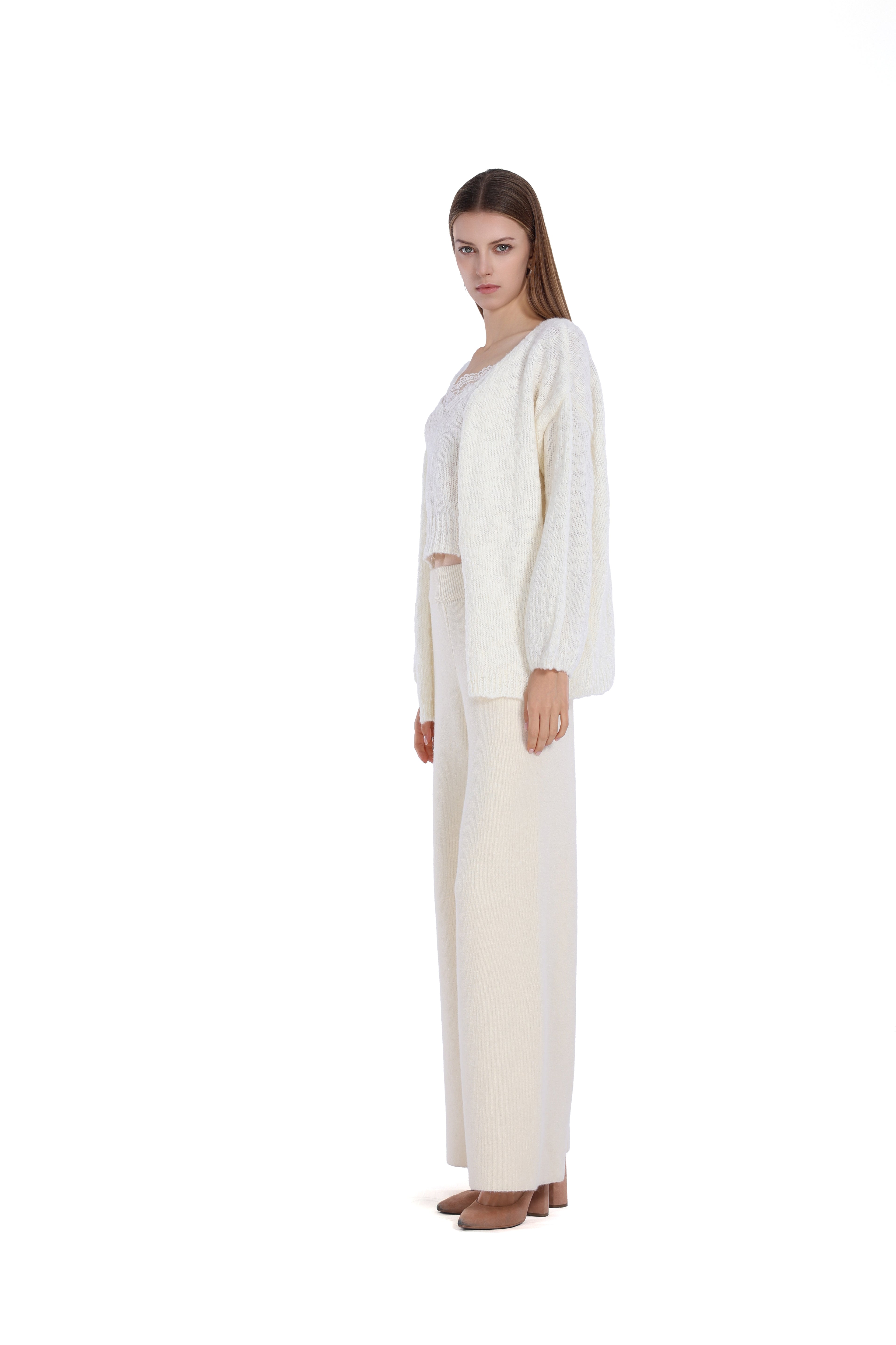 Long Sleeve Open Front Ribbed Knittd Soft Cardigan