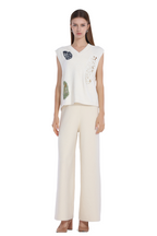 V - Neck Sleeveless Hollow Hand Crochet Knit Tank Top