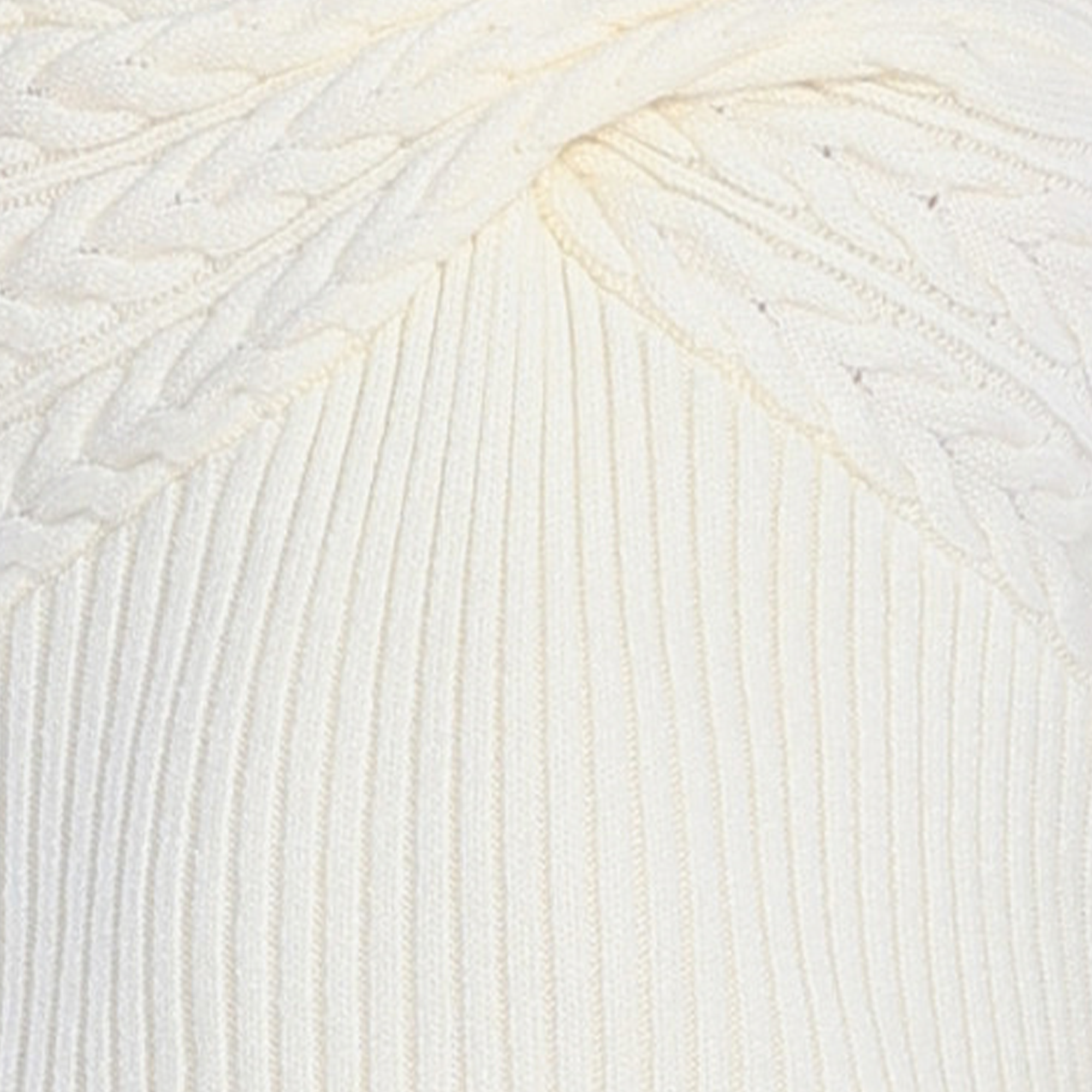 V-neck Cable Knit Front Twist Detail Long Sleeve Knitted Top