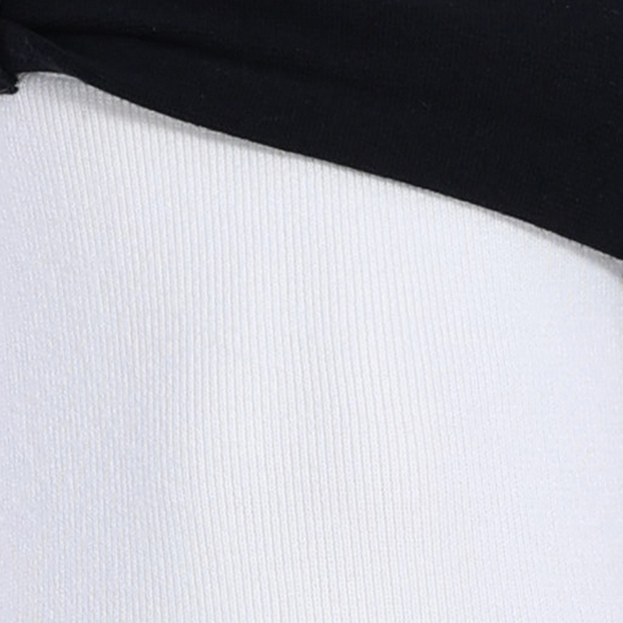 Off-shoulder Black&White Paneled Sleeveless Bodycon Knitted Midi Dress