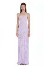 Spaghetti Strap Low Back Sleeveless Hollow-out Floral Knitted Dress
