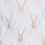 Diamond Pattern Hollow Loose Fit Lazy Casual Knit Sweater