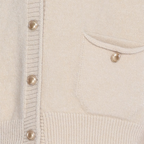 Sleeveless Ribbed Button Full Placket Patch Pockets Knitted Vest