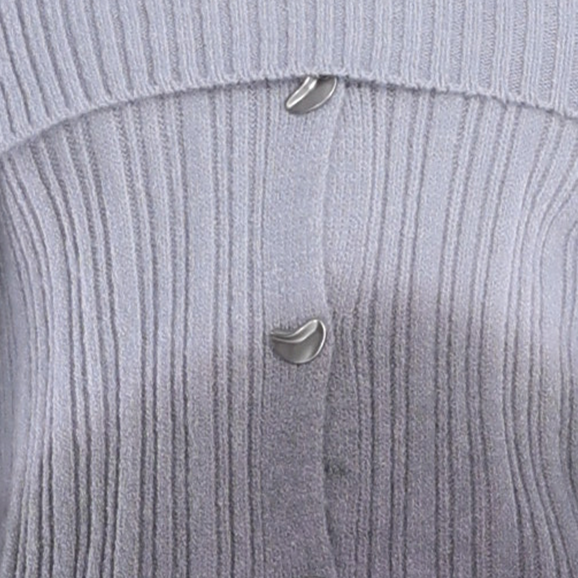 Off-shoulder Turn-down Collar Gradient Lunar Button Long-sleeve Top