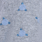 Crew-neck Sleeveless 3D Floral Embroidery Knitted Vest