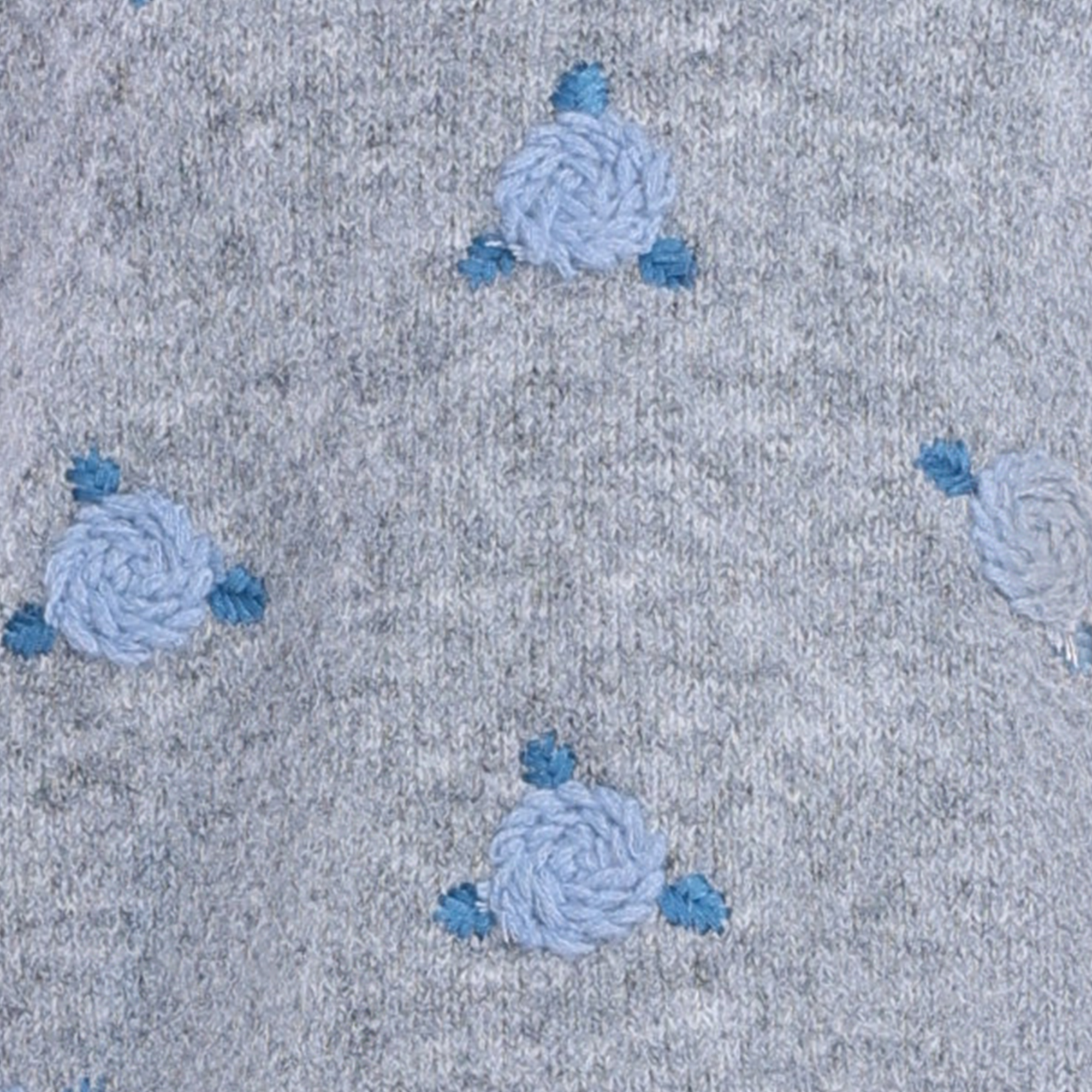 Crew-neck Sleeveless 3D Floral Embroidery Knitted Vest