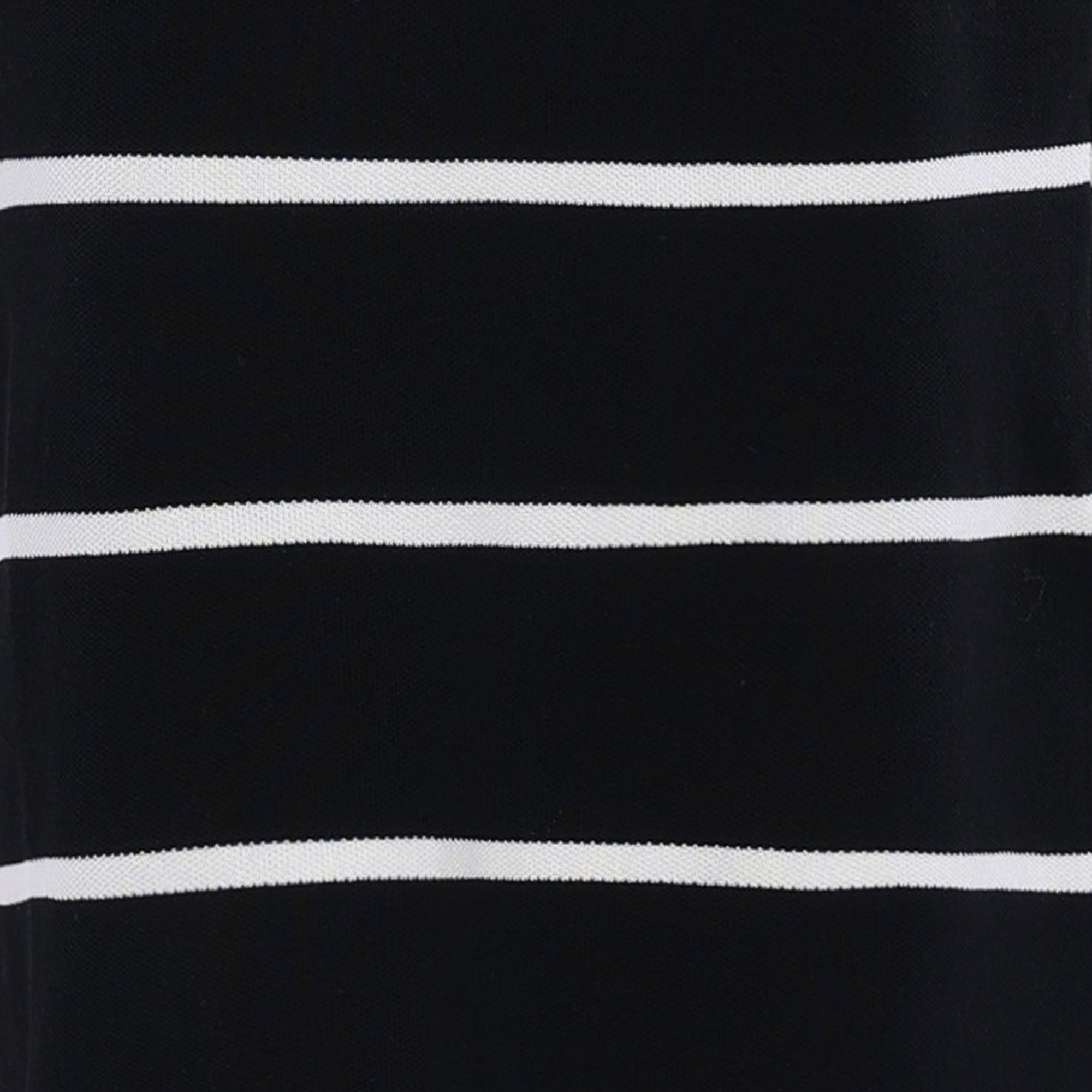 Black White Stripes Short-Sleeve Cropped Top & Skirt 2pics Suit