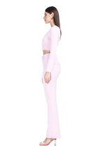 V-neck Long Sleeve Short Cardigan & Matching Trousers Soft Fuzzy Knitted Set