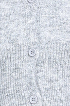 V-neck Long Sleeves Cropped Cardigan & Bodycon Mini Skirt Knitted Set