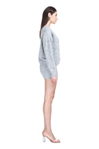 V-neck Long Sleeves Button Front Placket Ribbed Edge Knitted Cardigan