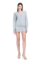 V-neck Long Sleeves Button Front Placket Ribbed Edge Knitted Cardigan