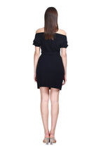 Off-the-shoulder Short Sleeves Cropped Top & Bodycon Mini Skirt Knitted Set