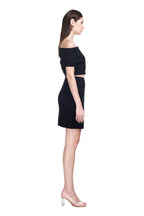 Off-the-shoulder Short Sleeves Cropped Top & Bodycon Mini Skirt Knitted Set