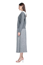 V-neck Crocheted Lace Peter Pan Collar Long Sleeve Solid Knitted Top