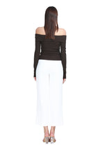 Off-the-shoulder Foldover Collar Long Sleeve Button Placket Knitted Cardigan