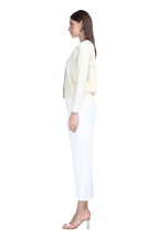 Crew Neck Long Sleeve Dachshund Embroidery Buttons Solid Knitted Cardigan