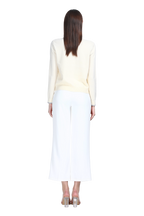 Crew Neck Long Sleeve Dachshund Embroidery Buttons Solid Knitted Cardigan