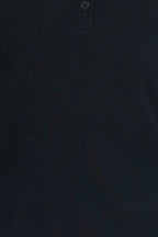 Polo Neck Contrast Trim Long Sleeves Button Front Placket Knitted Top