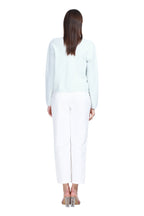 Crew Neck Scalloped Trim Long Sleeves Mixed Button Knitted Cardigan