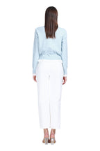 Crew Neck Long Sleeves Lace Trim Drawstring Waist Knitted Cardigan