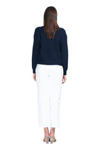 Deep V-neck Long Sleeves Buttons Placket Solid Knitted Cardigan