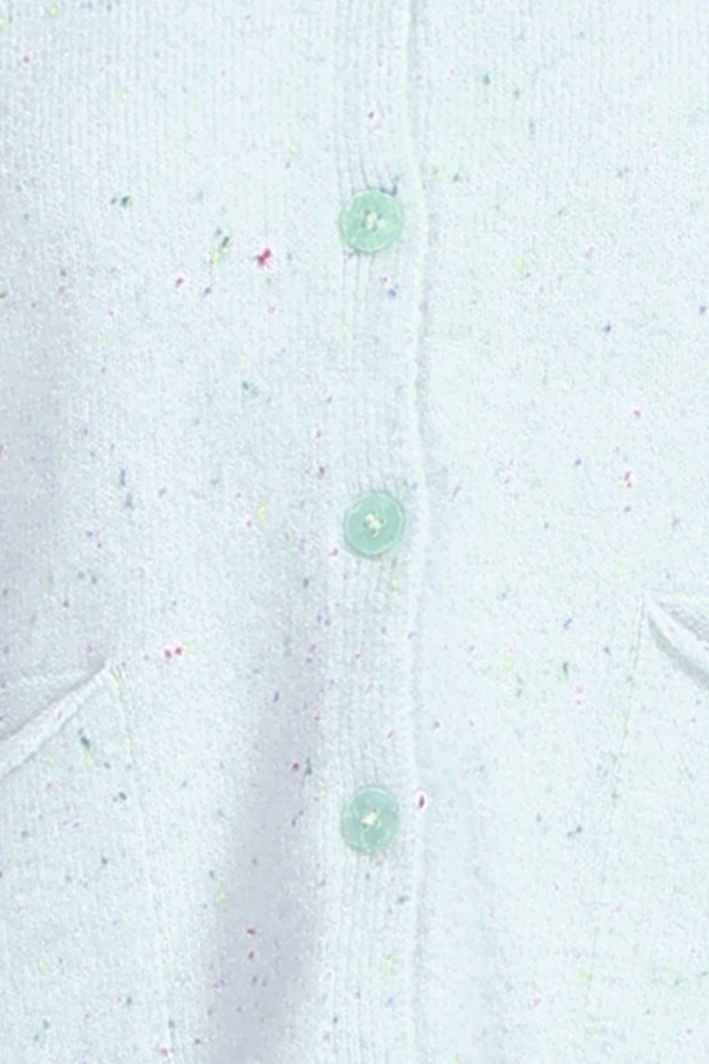 Peter Pan Collar Long Sleeves Tonal Buttons Speckled Texture Knitted Cardigan