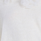 3D Floral Appliques Ribbed One-shoulder Long-sleeve Knitted Top