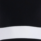 Sleeveless Crew-neck Black&White Paneled Bodycon Dress