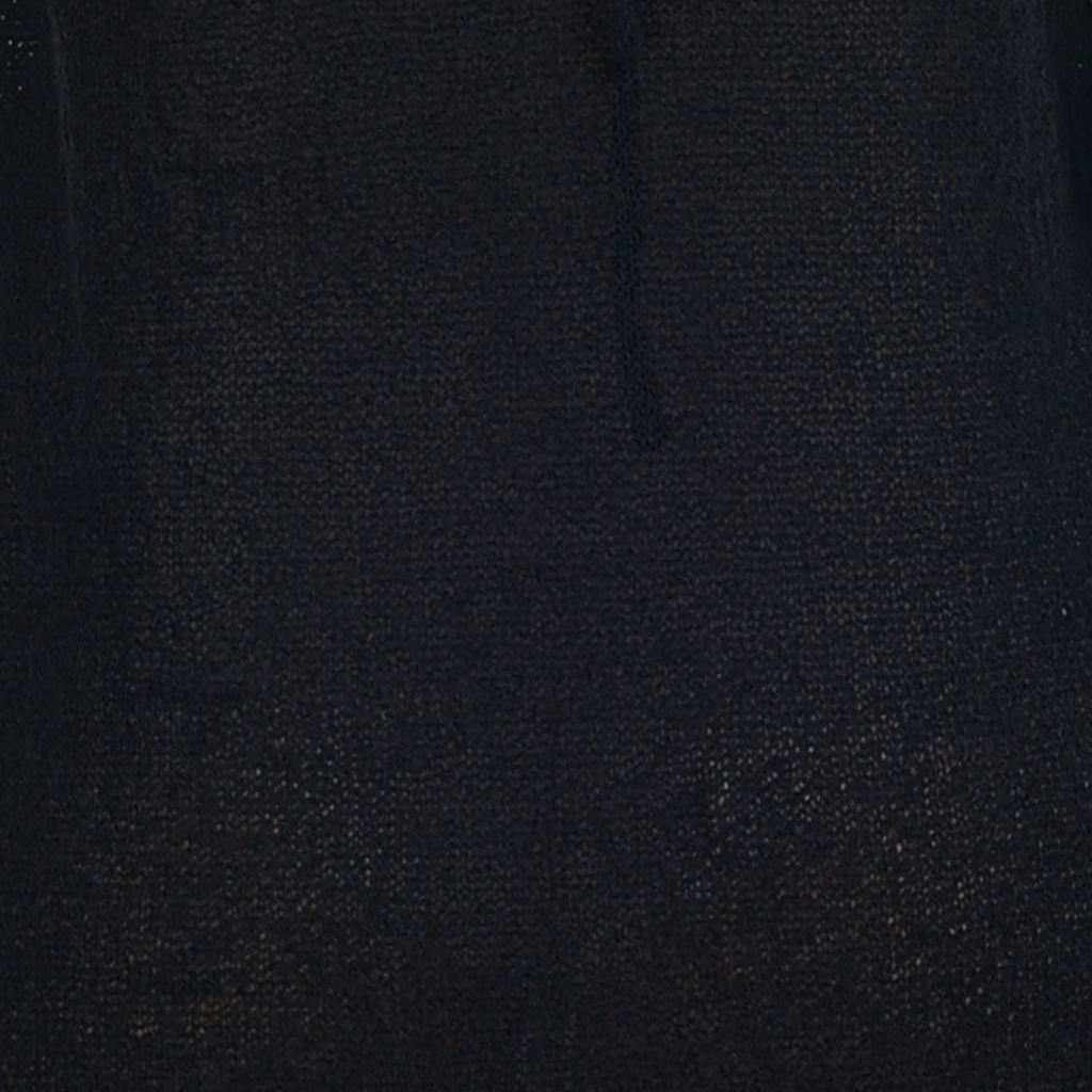 Crew Neck Sleeveless Slit Translucent Straight-cut Knitted Maxi Thin Dress