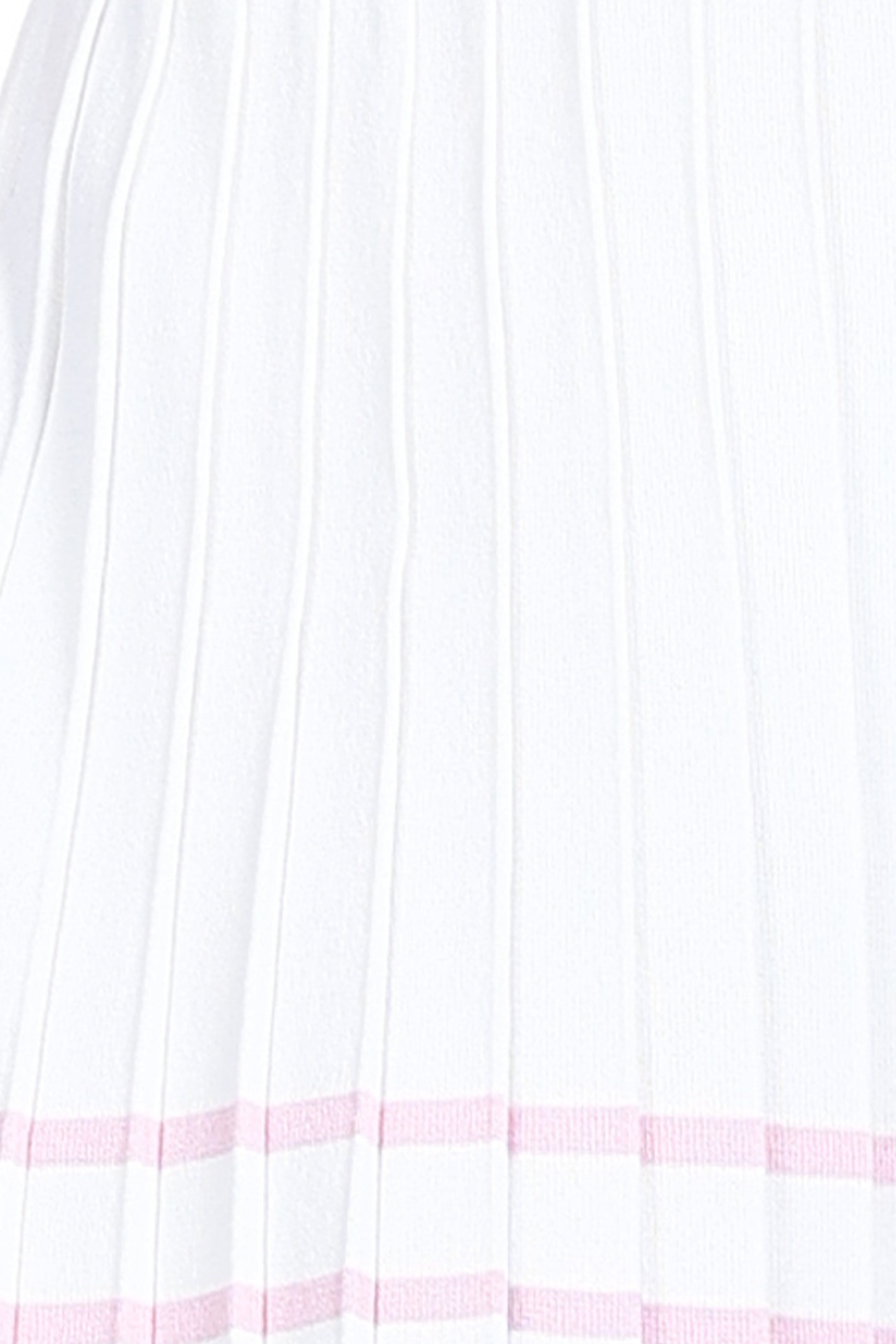 Crew Neck Sleeveless Tank Top & Matching Mini Pleated Skirt Contrast Trim Knitted Set