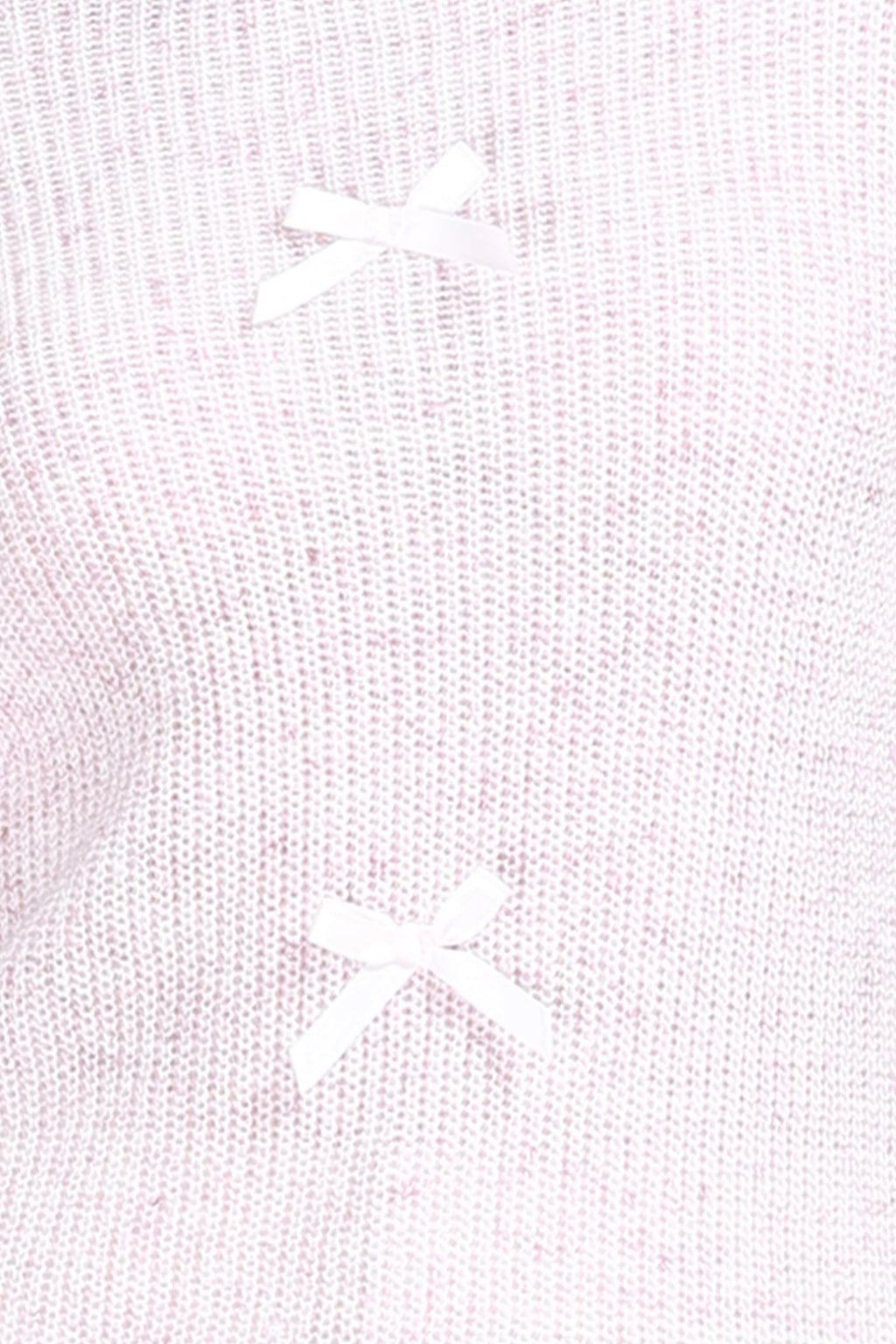 Round Neck Long Sleeve 3D Satin Bow Solid Pullover Knitted Top