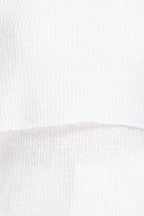 Fold-down Off-shoulder Long Sleeve Solid Knitted Top