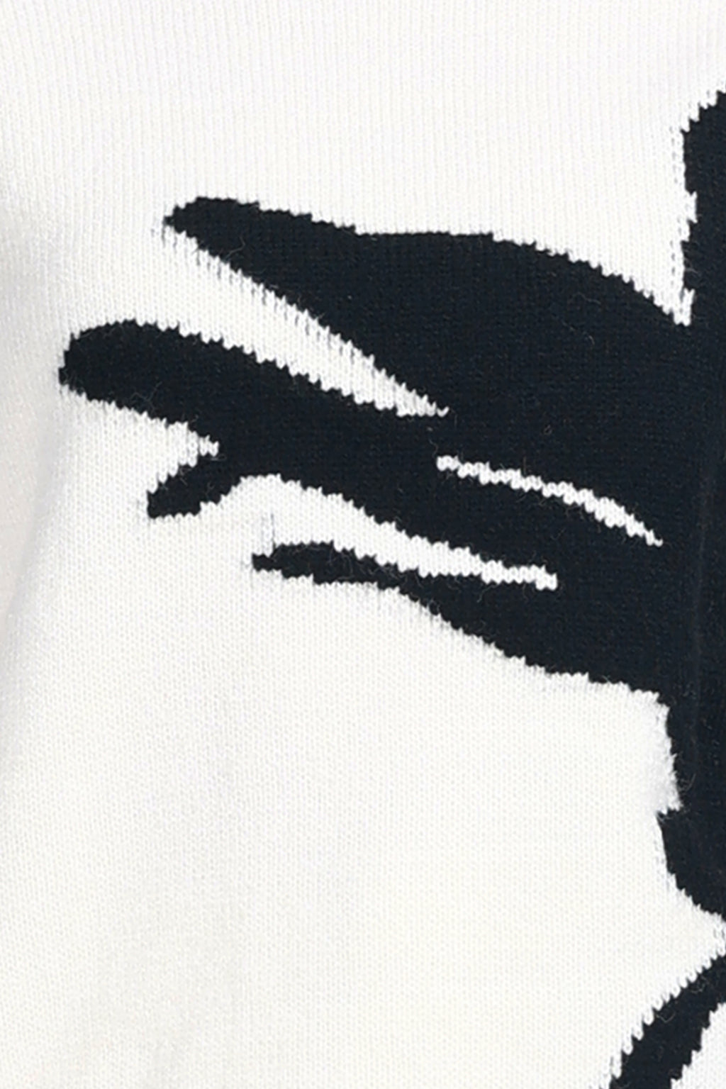 Crew Neck Long Sleeve Irregular Pattern Drop Shoulder Knitted Top