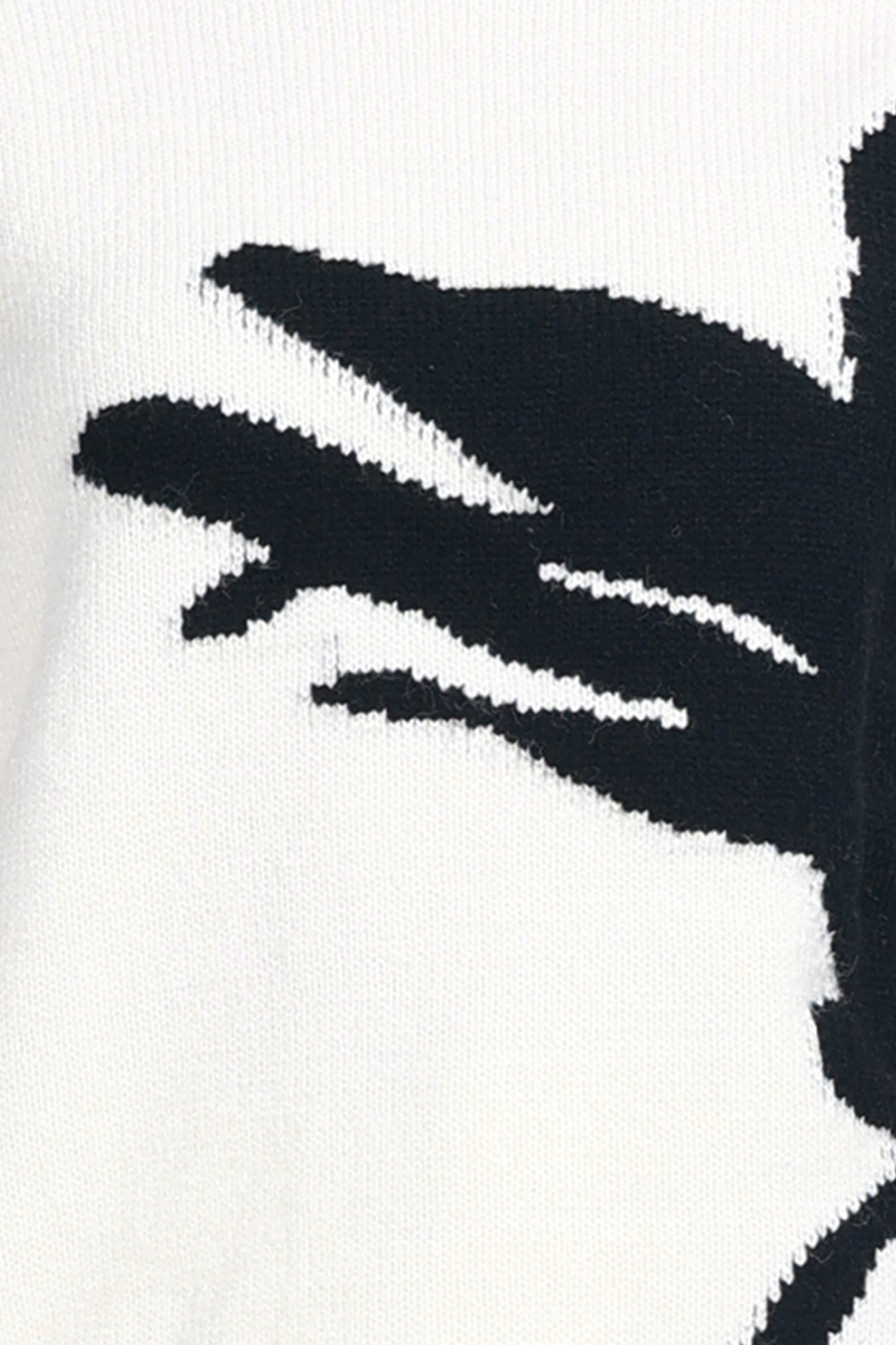 Crew Neck Long Sleeve Irregular Pattern Drop Shoulder Knitted Top