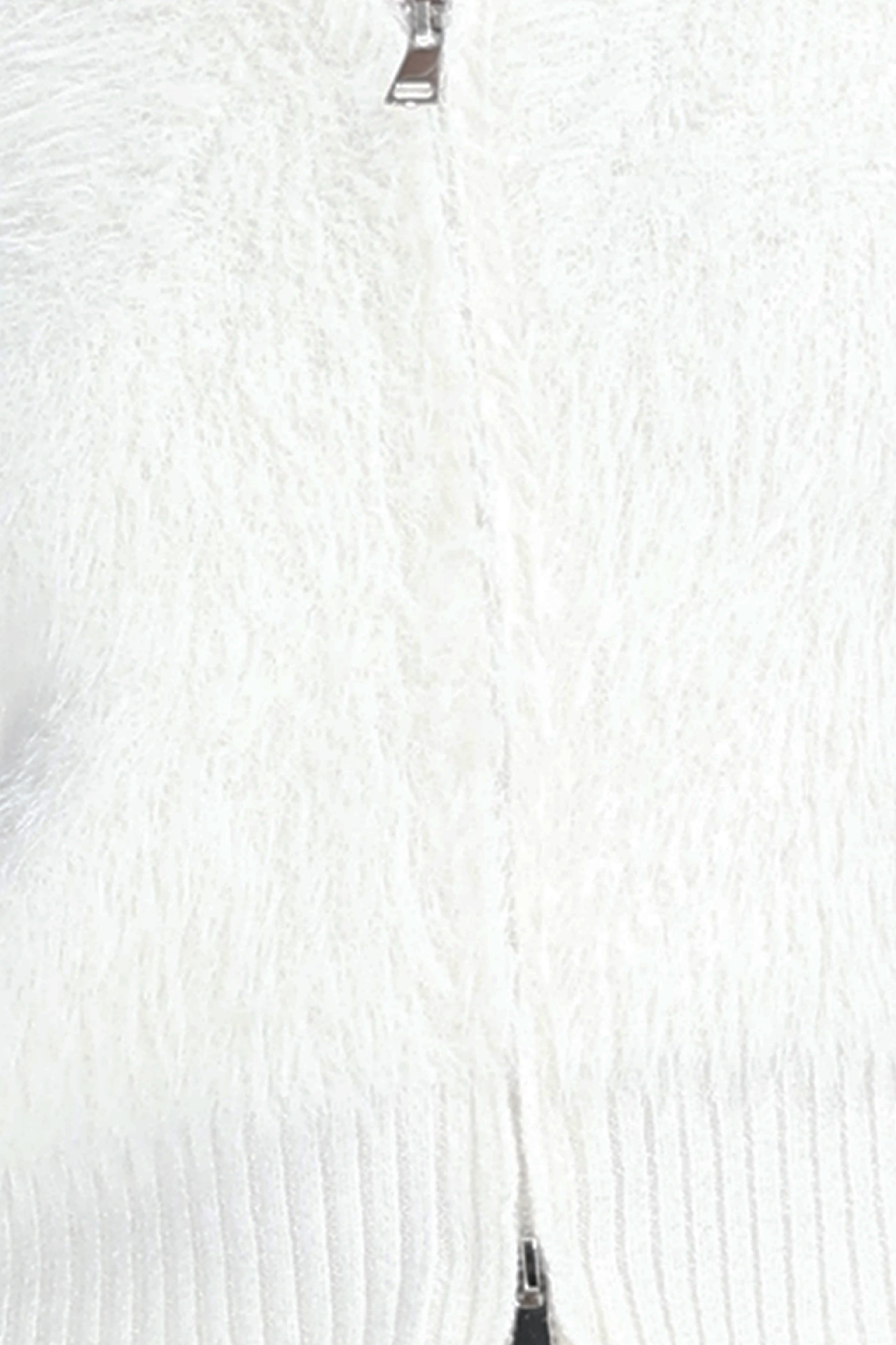 V-neck Long Sleeve Full Metal Zipper Attached Hood Knitted Cardigan