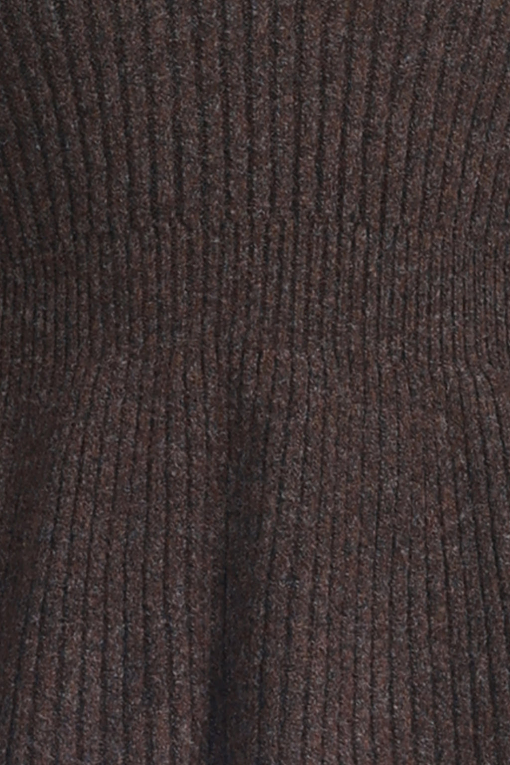 Crew Neck Long Sleeve Ruffled Hem Heathered Rib Texture Knitted Top